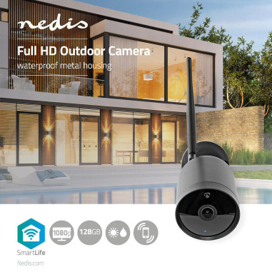 Caméra extérieure SmartLife  Wi-Fi  Full HD 1080p  IP65  microSD (non