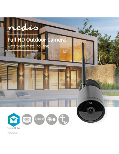 Caméra extérieure SmartLife  Wi-Fi  Full HD 1080p  IP65  microSD (non