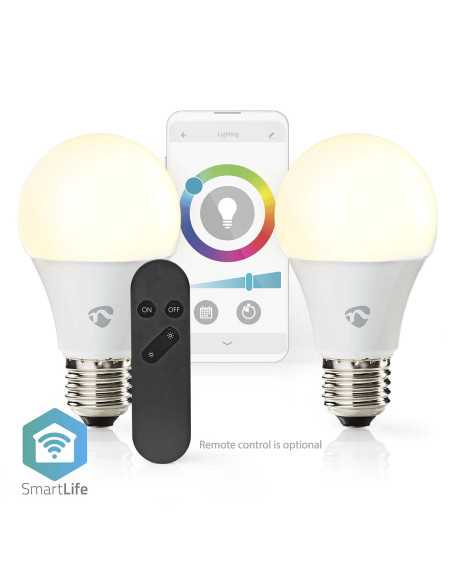 Ampoule SmartLife toute couleur  Wi-Fi  E27  806 lm  9 W  Blanc chaud