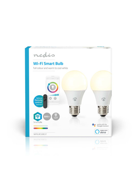 Ampoule SmartLife toute couleur  Wi-Fi  E27  806 lm  9 W  Blanc chaud