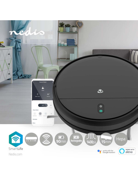 Aspirateur Robot  Aléatoire  Wi-Fi  Capacité du réservoir Collection:
