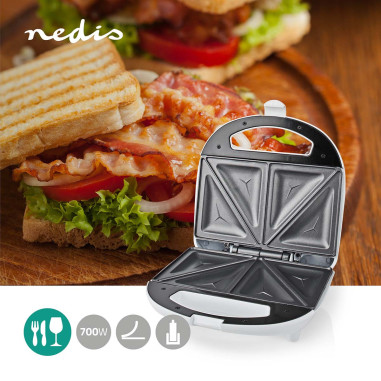 Préparateur de sandwich  700 W  20.5 x 12 cm  Contrôle automatique de