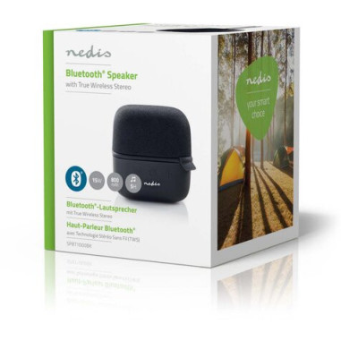 NEDIS Haut-parleur Bluetooth 15W Autonomie 4H Micro intégré Noir