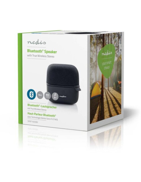 NEDIS Haut-parleur Bluetooth 15W Autonomie 4H Micro intégré Noir
