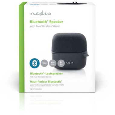 NEDIS Haut-parleur Bluetooth 15W Autonomie 4H Micro intégré Noir