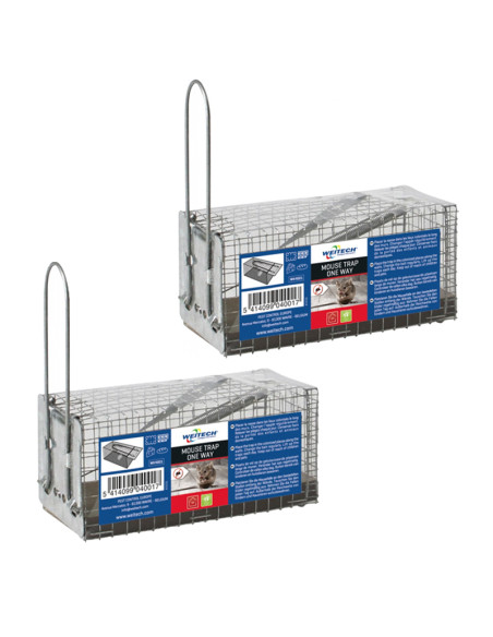 PACK WEITCH 2X Pièges à Rats 1 entrée cage anti rats