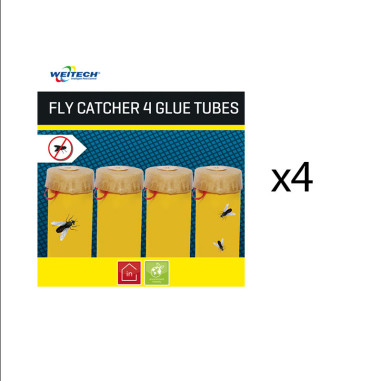 WEITECH Pack 4x Glue Tubes Elimine mouches et moucherons