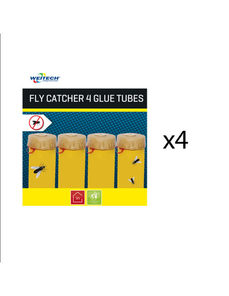WEITECH Pack 4x Glue Tubes Elimine mouches et moucherons
