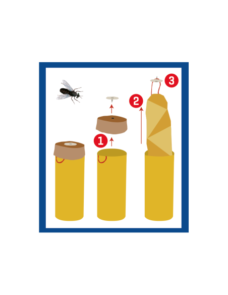 WEITECH Pack 4x Glue Tubes Elimine mouches et moucherons