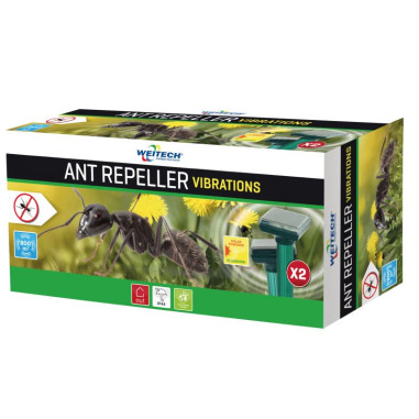 PACK WEITECH 3x Répulsif à fourmis à ultrasons Surface 2x400m² vibrations