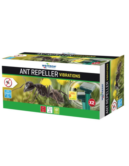 PACK WEITECH 3x Répulsif à fourmis à ultrasons Surface 2x400m² vibrations