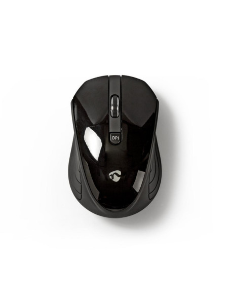 PACK NEDIS Tapis de souris Gel Noir + Souris PC sans fil 1 000 ppp 3 boutons Noir