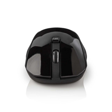 PACK NEDIS Tapis de souris Gel Noir + Souris PC sans fil 1 000 ppp 3 boutons Noir