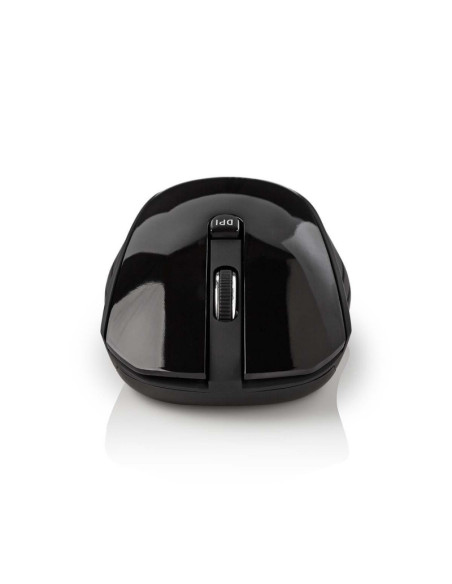 PACK NEDIS Tapis de souris Gel Noir + Souris PC sans fil 1 000 ppp 3 boutons Noir