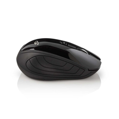PACK NEDIS Tapis de souris Gel Noir + Souris PC sans fil 1 000 ppp 3 boutons Noir