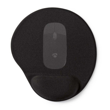 PACK NEDIS Tapis de souris Gel Noir + Souris PC sans fil 1 000 ppp 3 boutons Noir