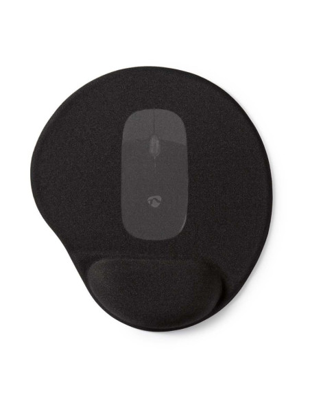 PACK NEDIS Tapis de souris Gel Noir + Souris PC sans fil 1 000 ppp 3 boutons Noir
