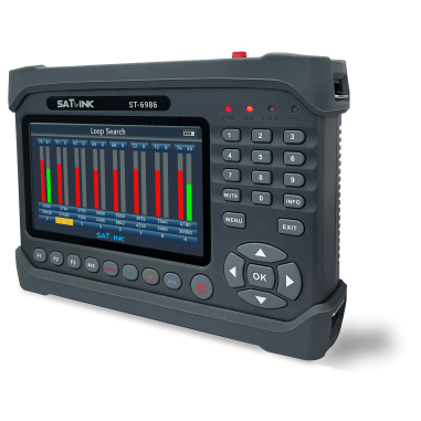 SATLINK ST-6986 Mesureur de Champ PRO DVB-S2/S, DVB-T/T2, DVB-C h.265 hevc 10 Bit 4k