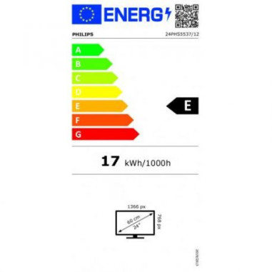 PACH PHILIPS TV LED 24" 60cm HD 12V Tuner SAT Blanc Camping-car + Barre de son 30W Bluetooth