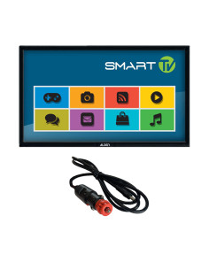 PACK ALDEN TV LED 22" 55cm Téléviseur Connecté GooglePlay Bluetooth Camping Car + HDSAT Cordon allume cigare 12V Universel