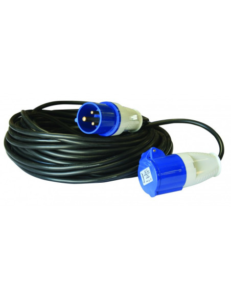 Pack ANTARION Rallonge électrique 15m P17 + Adaptateur femelle pour Camping-Car