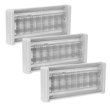 PACK 3 ELECTRIS Destructeur d'insectes Electriques 30W Anti-Moustique 230V 30m2 Grille haute tension
