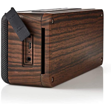 NEDIS Haut-Parleur Bluetooth 30 W Étanche Égaliseur Noir/Marron