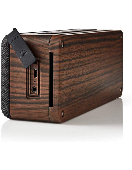 NEDIS Haut-Parleur Bluetooth 30 W Étanche Égaliseur Noir/Marron