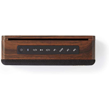 NEDIS Haut-Parleur Bluetooth 30 W Étanche Égaliseur Noir/Marron