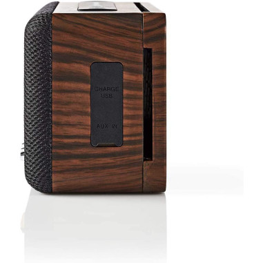 NEDIS Haut-Parleur Bluetooth 30 W Étanche Égaliseur Noir/Marron