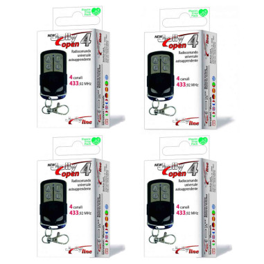 JOLLY OPEN 4 TÉLÉCOMMANDE RADIO DE PORTAIL COPIEUSE UNIVERSELLE PACK DE 4
