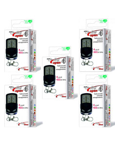 JOLLY OPEN 4 TÉLÉCOMMANDE RADIO DE PORTAIL COPIEUSE UNIVERSELLE PACK DE 5