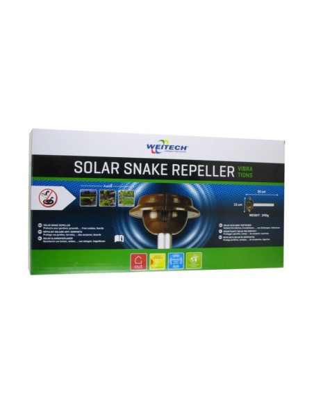 PACK 8X WEITECH Répulsifs Solaires Anti-serpent Lézar Jardin Repousse Serpent