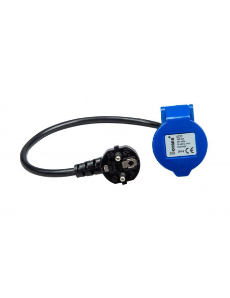 Pack ANTARION Rallonge électrique 25m P17 + Adaptateur femelle pour Camping-Car