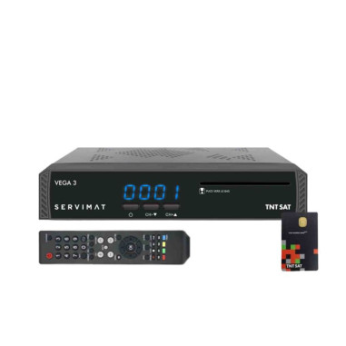 SERVIMAT III Récepteur TV satellite Full HD + Carte d'accès TNTSAT V6 Astra 19.2E + Câble HDMI