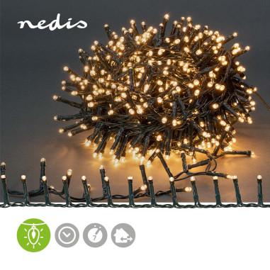 Lumières Décoratives  Cluster compact  560 LED's  Blanc Chaud  11.2 m