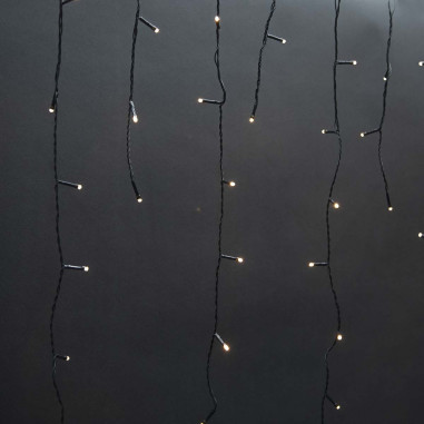 Lumières Décoratives à Glaçons  180 LED's  Blanc Chaud  5.90 m  Effets