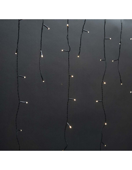 Lumières Décoratives à Glaçons  180 LED's  Blanc Chaud  5.90 m  Effets