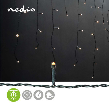 Lumières Décoratives à Glaçons  360 LED's  Blanc Chaud  9.00 m  Effets