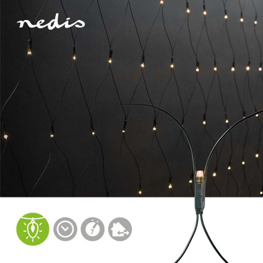 Filet Lumineux Décoratif  Blanc Chaud  160 LED's  2 x 1 m  Effets de l