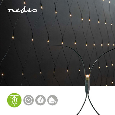 Filet Lumineux Décoratif  Blanc Chaud  320 LED's  3 x 1.5 m  Effets de