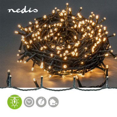Lumières Décoratives  Corde  720 LED's  Blanc Chaud  54.00 m  Effets d