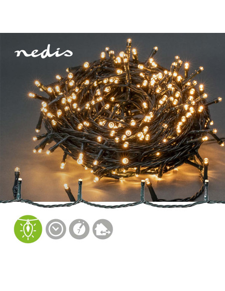 Lumières Décoratives  Corde  720 LED's  Blanc Chaud  54.00 m  Effets d