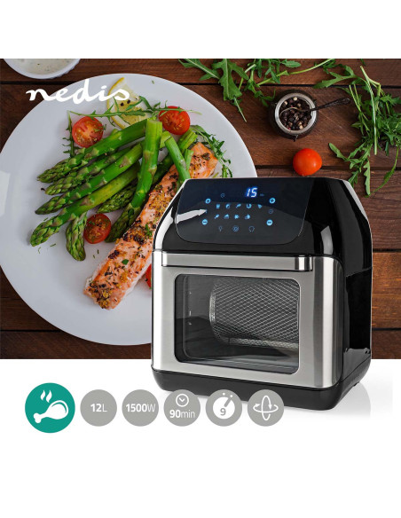 Air Fryer  12 l  Minuteur: 60 min  Numérique  Noir