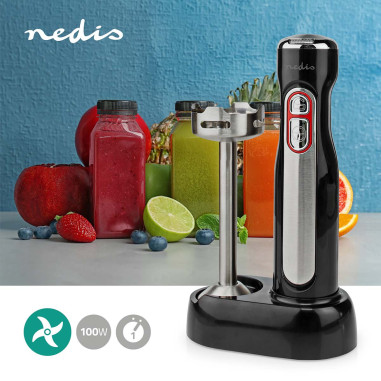 Mixeur  100 W  Paramètres de vitesse: 1-Réglage de la vitesse  Argent