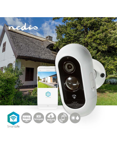 Caméra extérieure SmartLife  Wi-Fi  Full HD 1080p  IP65  Durée de vie