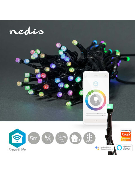 LED Décorative SmartLife  Corde  Wi-Fi  RGB  42 LED's  5.00 m  Android