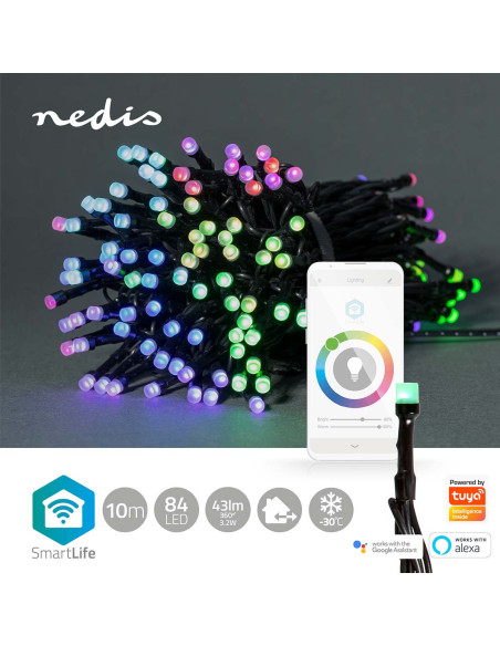LED Décorative SmartLife  Corde  Wi-Fi  RGB  84 LED's  10.0 m  Android
