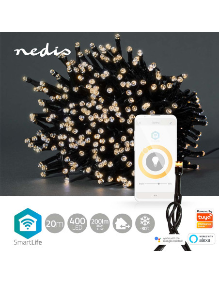 LED Décorative SmartLife  Corde  Wi-Fi  Blanc Chaud  400 LED's  20.0 m