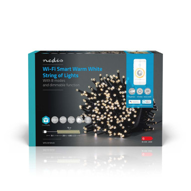 LED Décorative SmartLife  Corde  Wi-Fi  Blanc Chaud  400 LED's  20.0 m